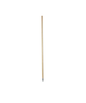 Deck Brush Handle H-D Metal Tip Threaded Hardwood, 1.13" diameter x 60" tall